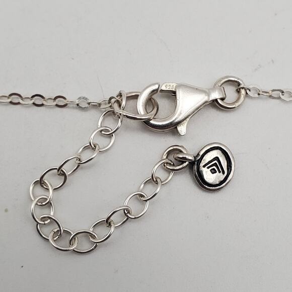 SILPADA Sterling Silver Brass Cubic Zirconia ON POINT Necklace Adj Length - Picture 4 of 6